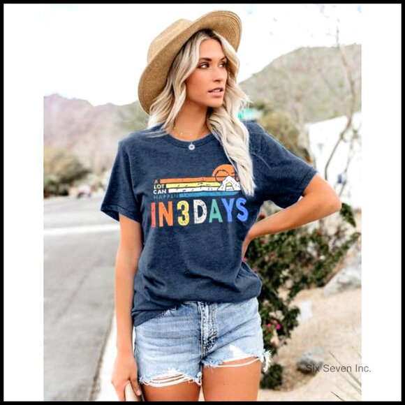 Cotton Blend Christian Easter T-Shirt He is Risen Graphic Print - Picture 3 of 6